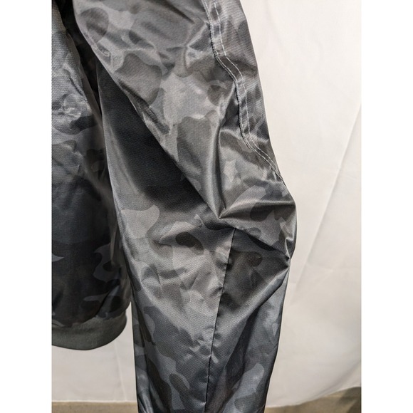 Members Only Bomber Jacket Black Camo Zip Flight Satin Hooded Grunge Mens M A057 - Picture 11 of 14